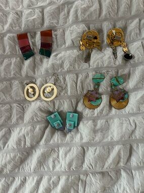Lot of 5 pairs Vintage 80’s/90’s Earrings